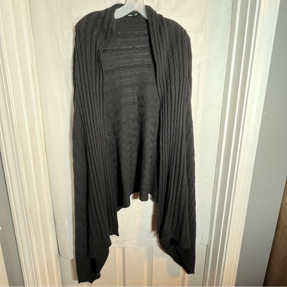 Lauren Ralph Lauren Waterfall Cardigan Womens Sz Medium Wool Rabbit Hair Blend